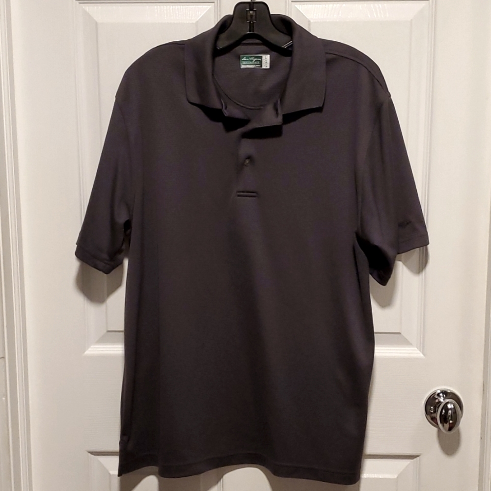 Ben Hogan Performance Men's Charcoal Black Golf Shirt - Size Large